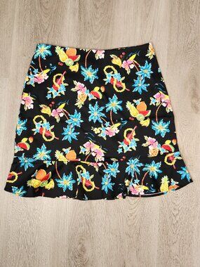 Bamboo Traders Tropical Peplum Skirt 12